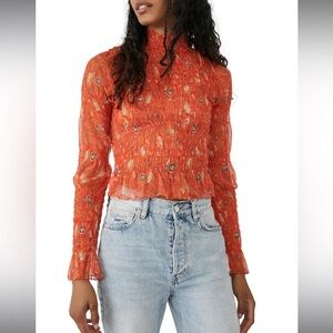 Free People Hello There Smocked Top